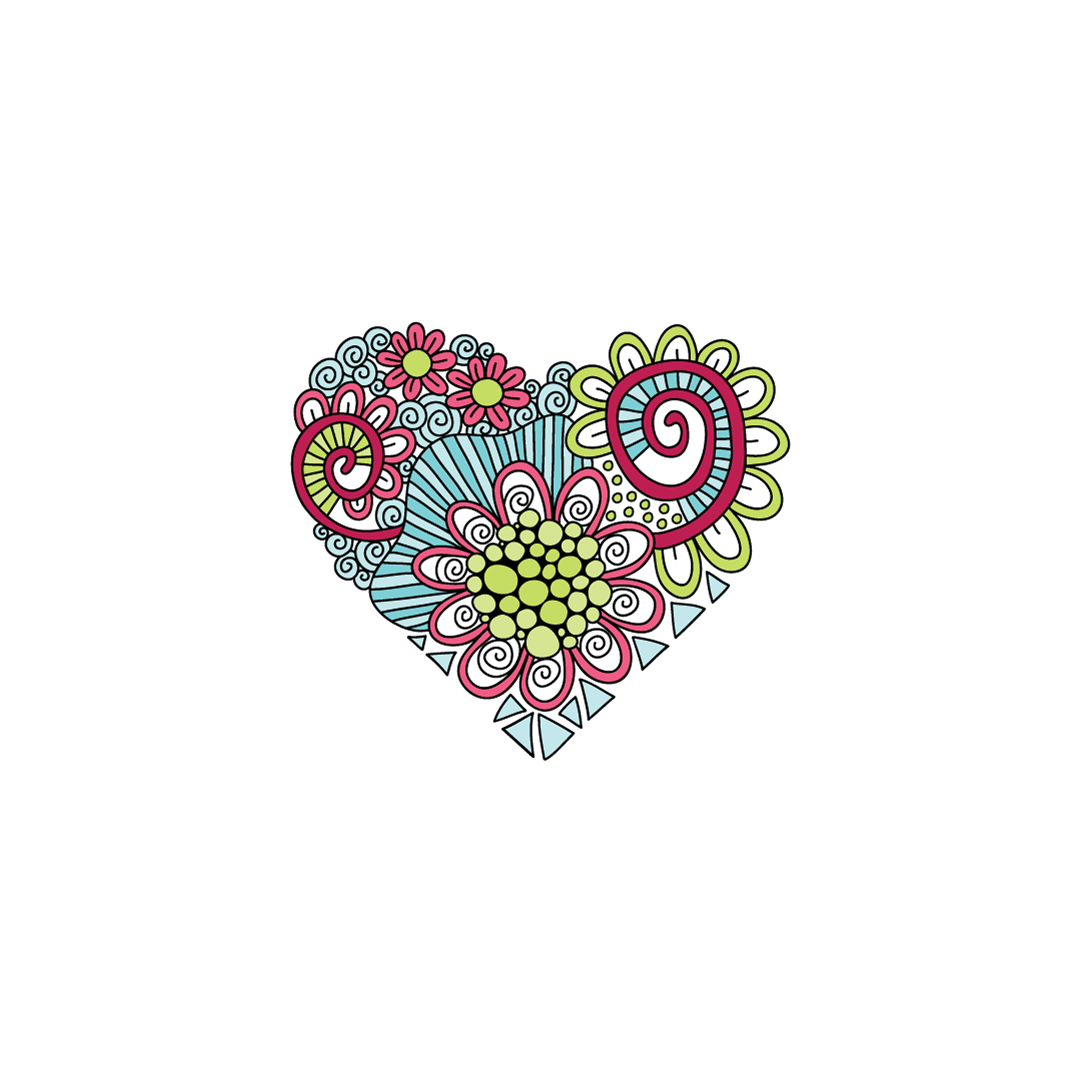 Heart doodle animation