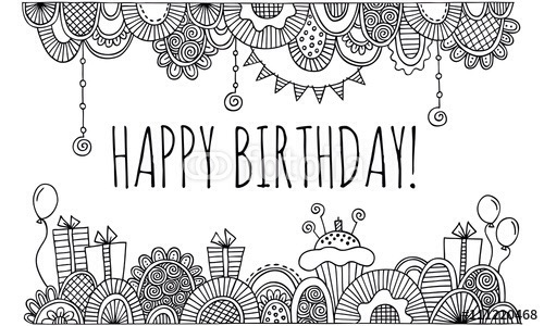 Happy Birthday Illustration – Tazi Art & Design Blog