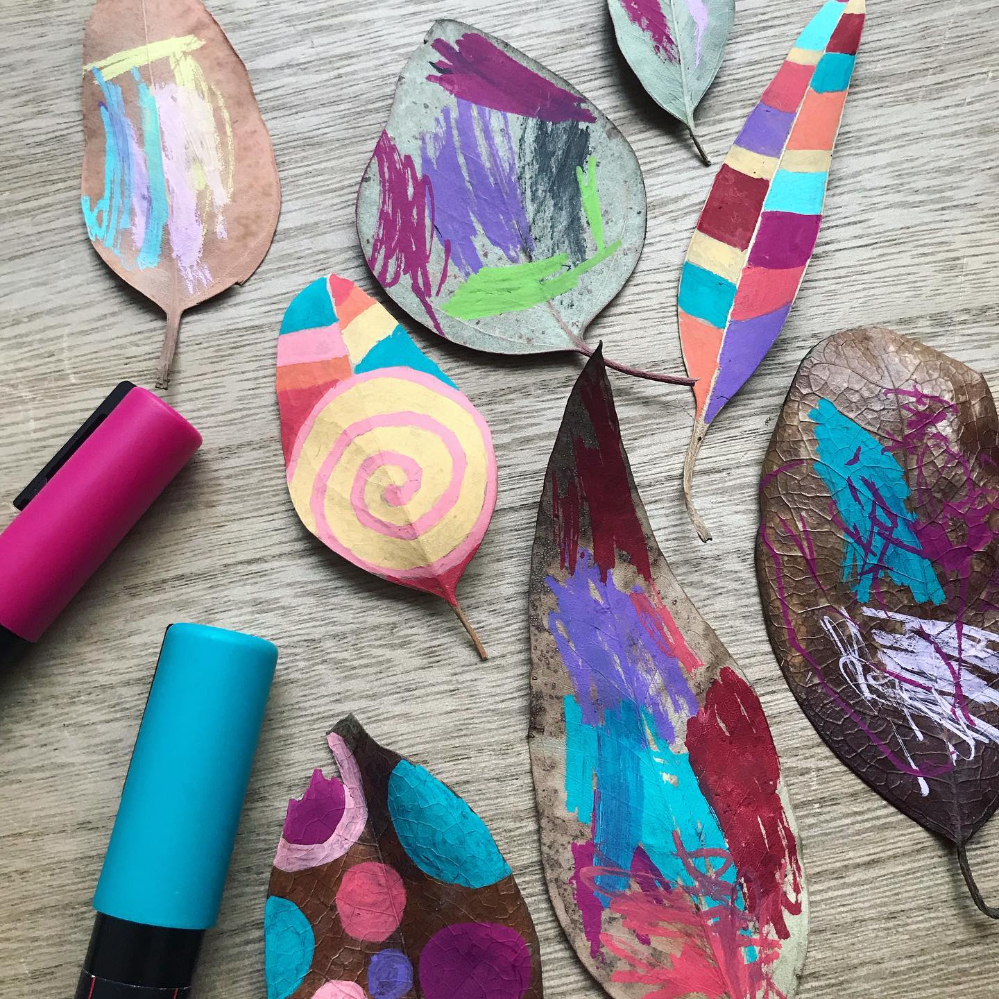 Decorated Leaves – Tazi Art & Design Blog